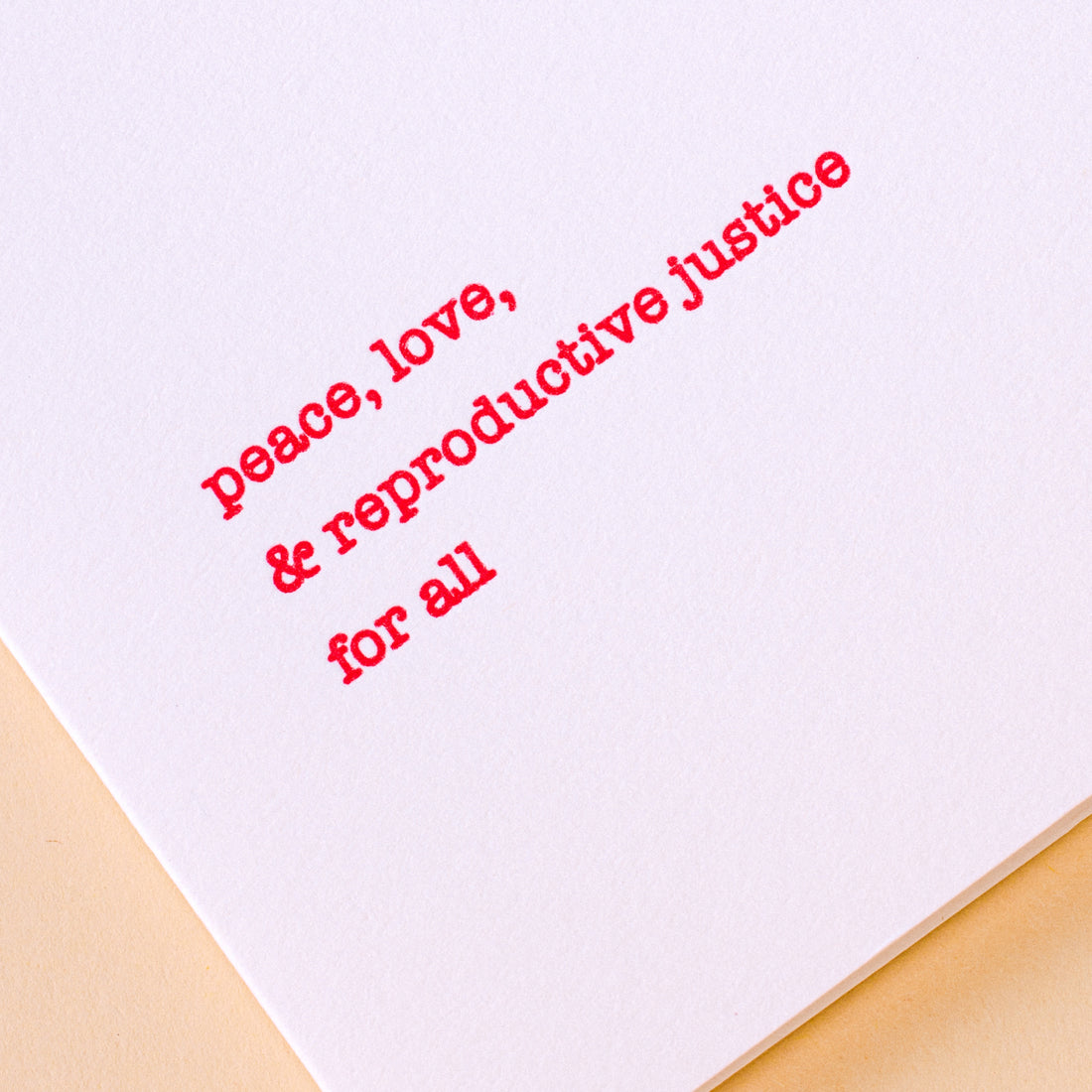 Peace, Love, and Reproductive Justice For All Card Pack by Gifted